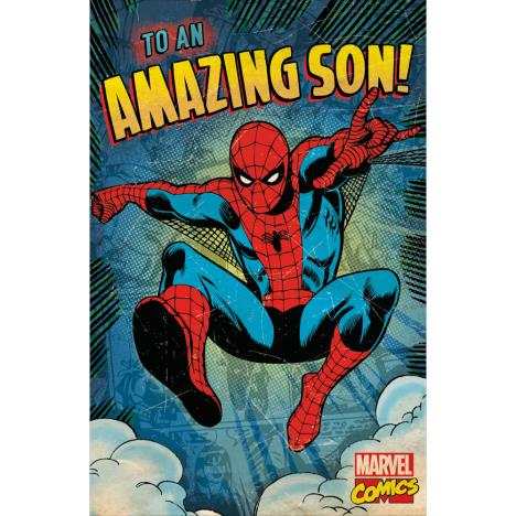 Amazing Son Retro Spiderman Birthday Card £2.49